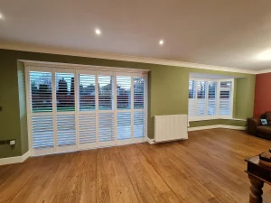 Bifolding Tracked Lounge Shutters Installed In Southampton By The Great Shutter Co.