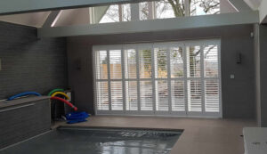 Waterproof Shutters Installed In a Pool in Winchester By The Great Shutter Co.